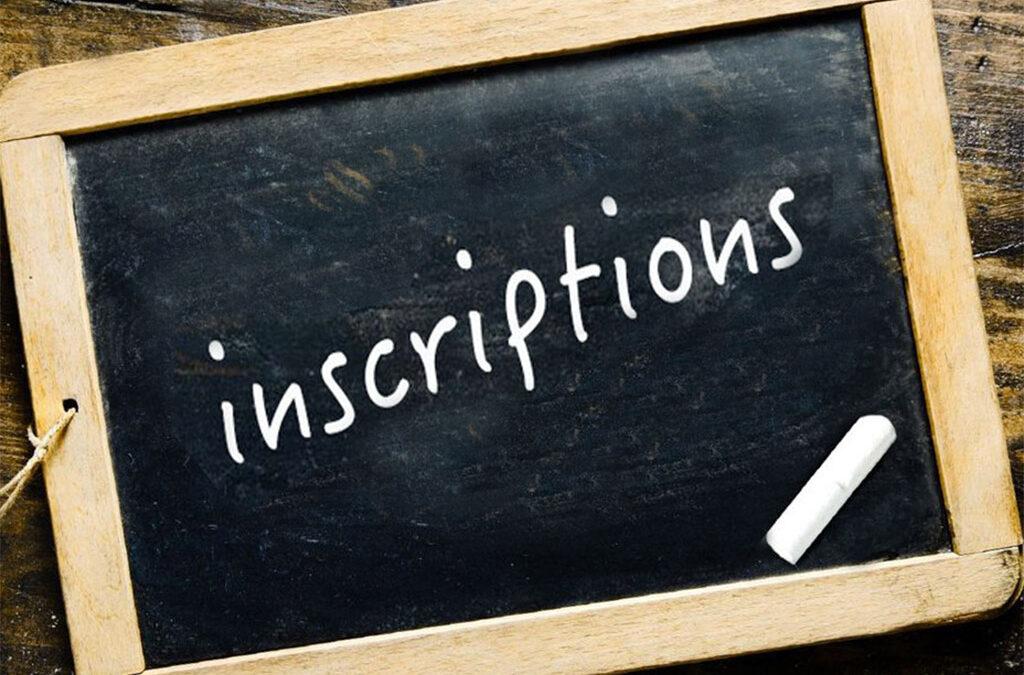 Inscriptions saison 2022-2023