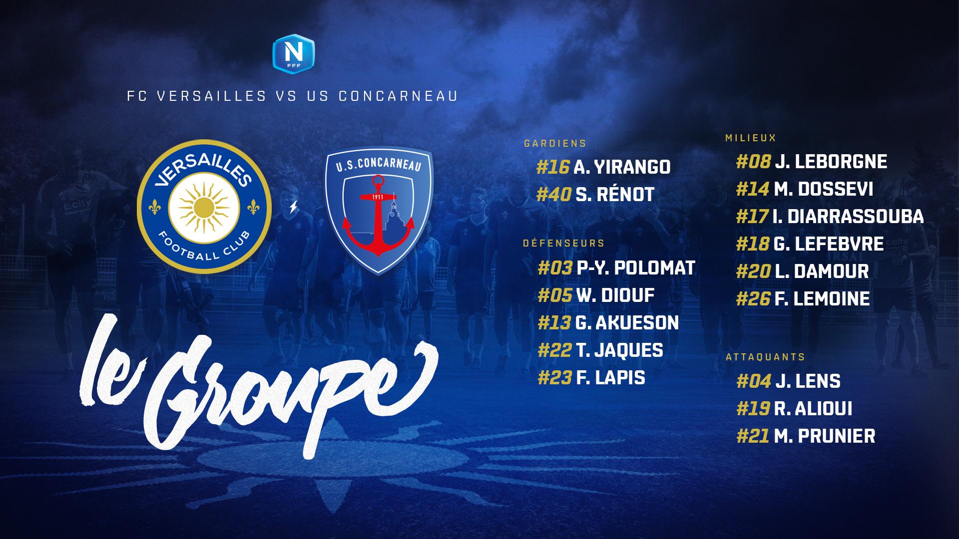 Groupe - journée 19 - match de national - FBBP - FC Versailles