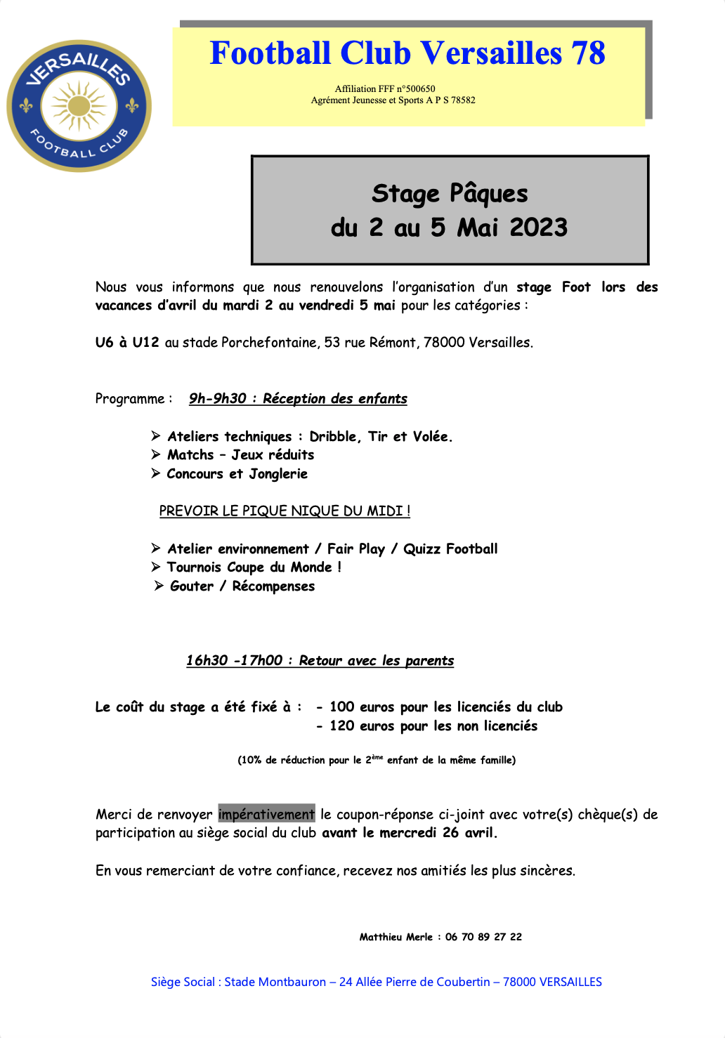 Informations-StageFUTSAL février2023