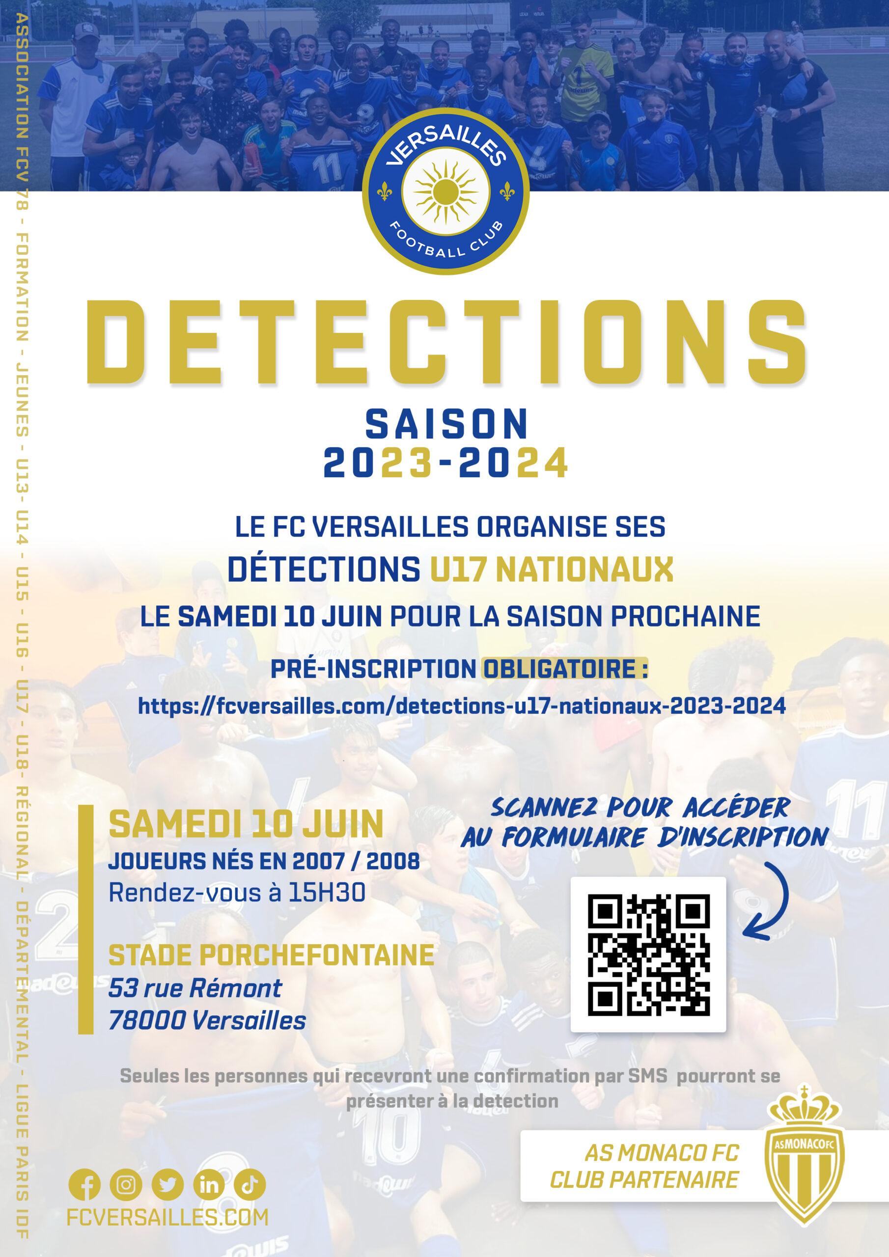DETECTIONS U17 NAT du FC VERSAILLES